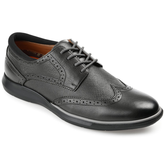 Thomas & Vine Savage Wingtip Derby Black US 8 2