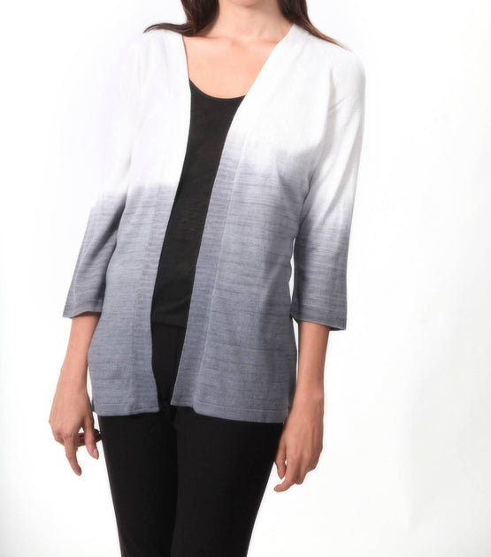 Angel Ombre Back-Cutout Cardigan Weiß XLarge 2