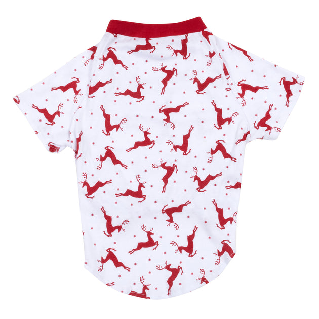 Leveret Big Dog Cotton Pajamas Reindeer Red Small 2