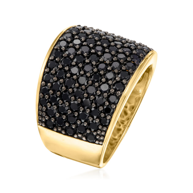 Ross-Simons Pave Black Spinel Ring Black US 8 4