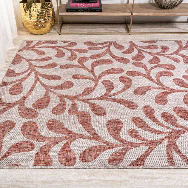 Jonathan Y Vine Indoor Outdoor Area Rug Red 4