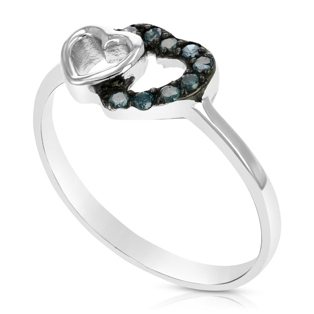 Vir Jewels Heart Ring Silver US 7 3