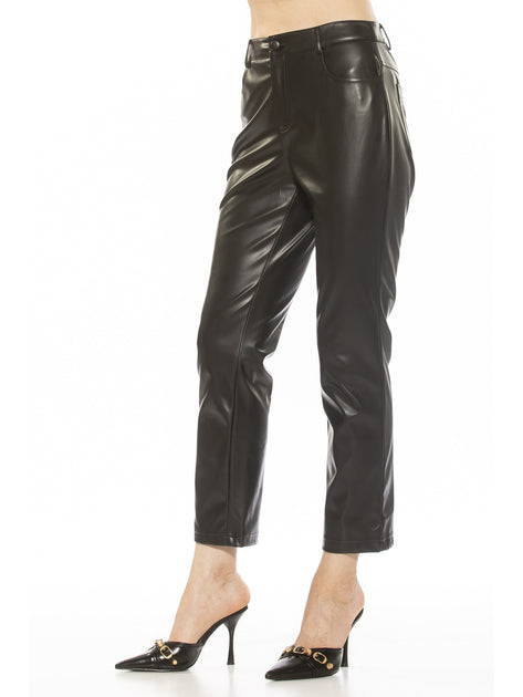 Alexia Admor Mila Leather Pants Green US 4 3