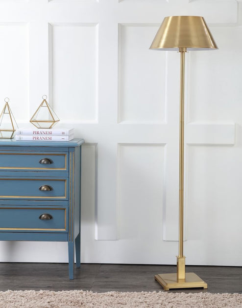 Jonathan Y Roxy LED Floor Lamp Brass 60in 4