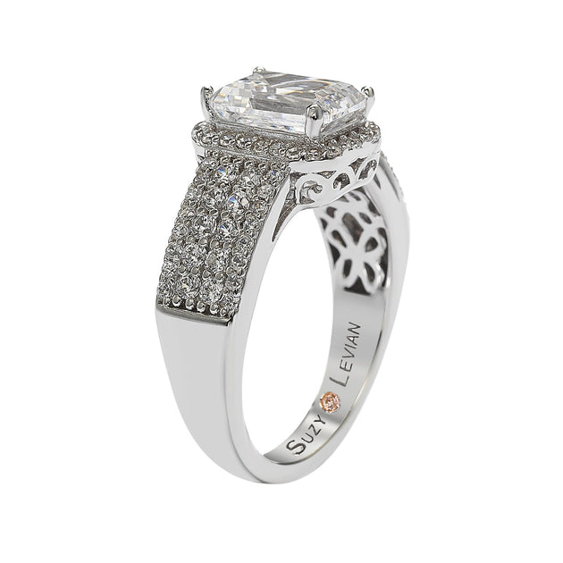 Suzy Levian Halo Ring Rose Gold US 8.5 4