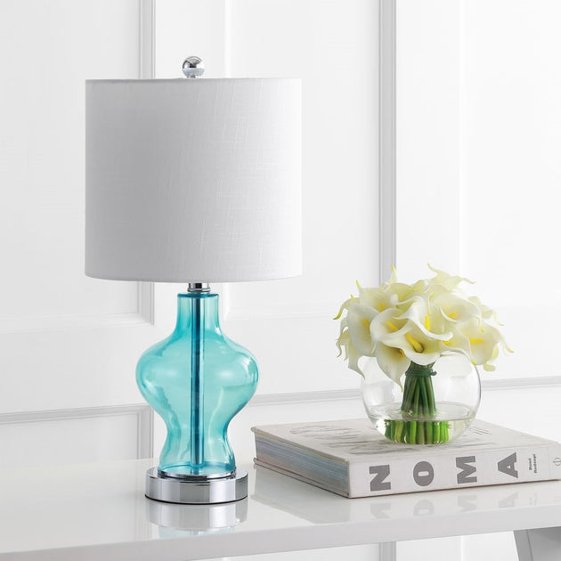 Jonathan Y Mer 20.5" Table Lamp Blue 4