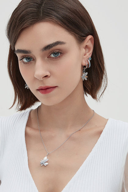 Classicharms Butterfly Pendant Necklace Blue 4
