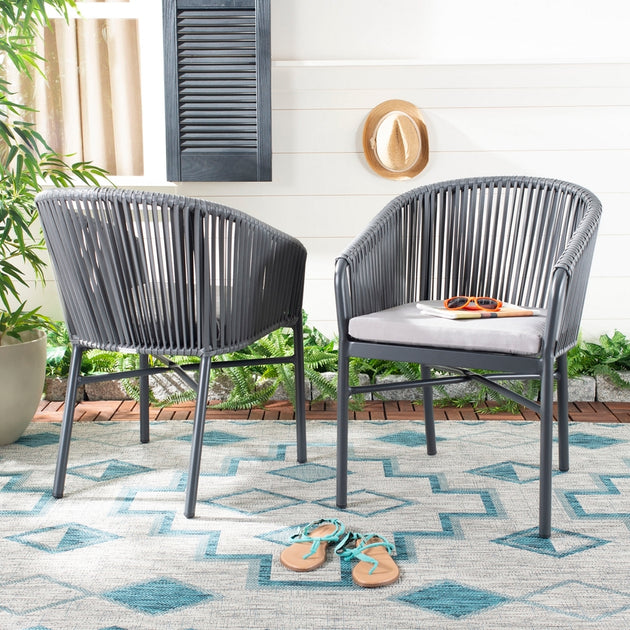 Safavieh Matteo Stackable Rope Chair Grey 4