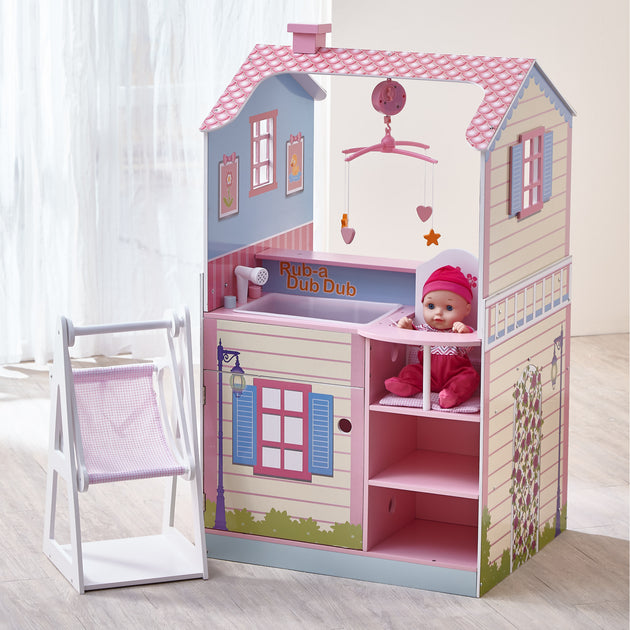 Teamson Kids TD-11460A Wooden Doll Nursery Changing Station Multicolor 4
