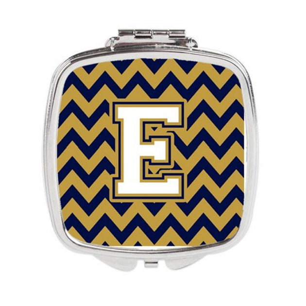 Carolines Treasures CJ1057-ESCM Letter E Compact Mirror Navy Blue & Gold One Size 2
