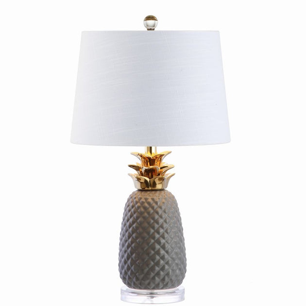Jonathan Y Pineapple 23 inch Ceramic LED Table Lamp Gray 3