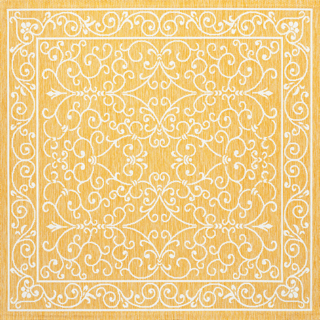 Tapis Jonathan Y Charleston Filigrane Vintage Jaune/Crème 3