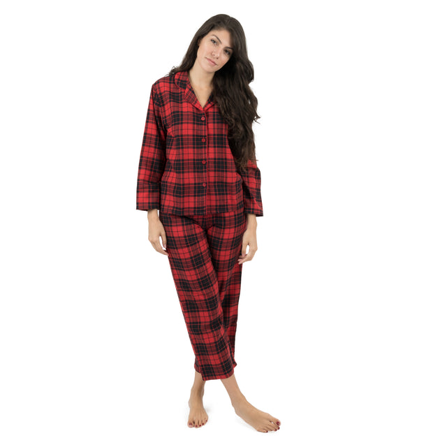 Leveret Christmas Two Piece Flannel Pajamas Purple Medium 4