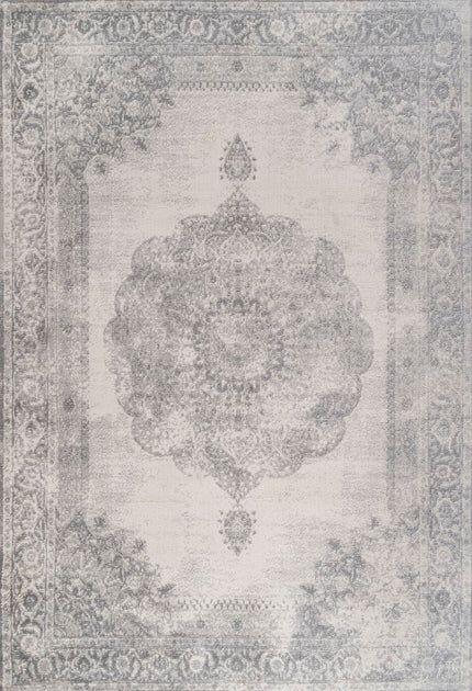 Jonathan Y Rosalia Cottage Medallion Area Rug Ivory Gray 3