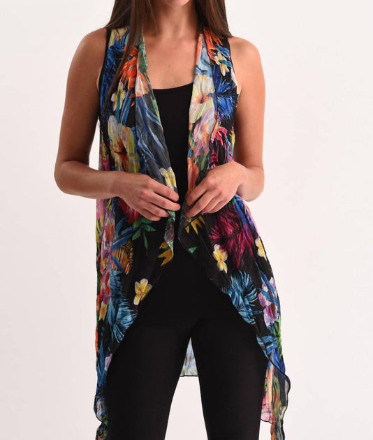 Angel Tropical Paradise Vest Black Large 2