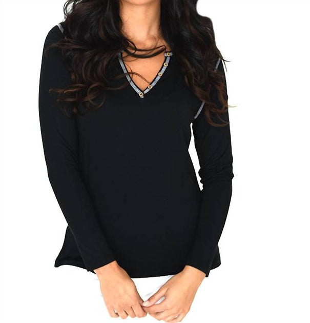 french kyss Grace Long Sleeve Top Black XSmall 3