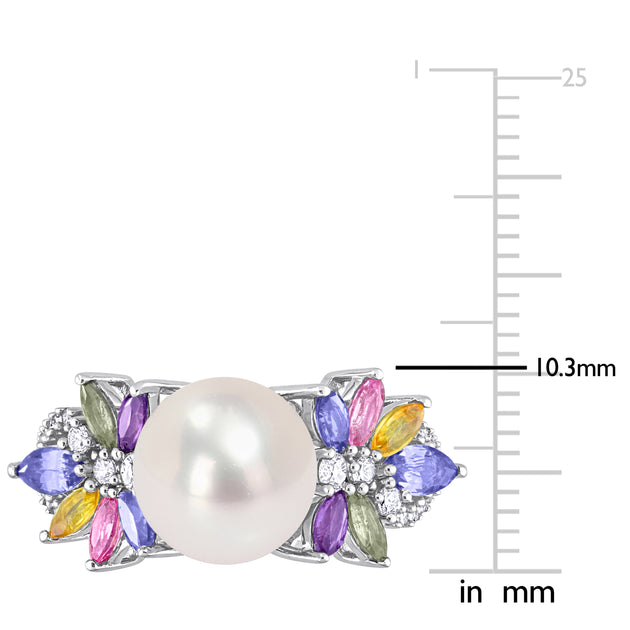 Mimi & Max Flower Ring White Gold US 8 3