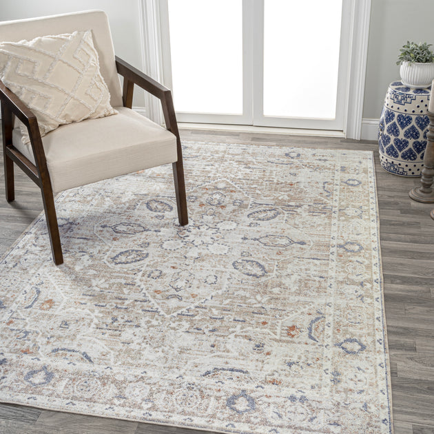 Tapis Jonathan Y Shaii Gris Clair/Marron 3