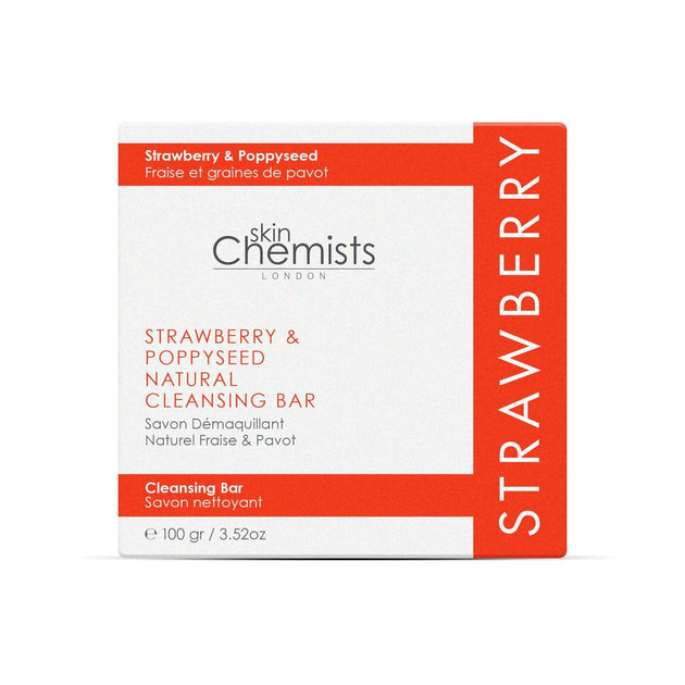 strawberry and poppy seed cleansing bar skinChemists Strawberry & Poppy Seed Cleansing Bar 100gr