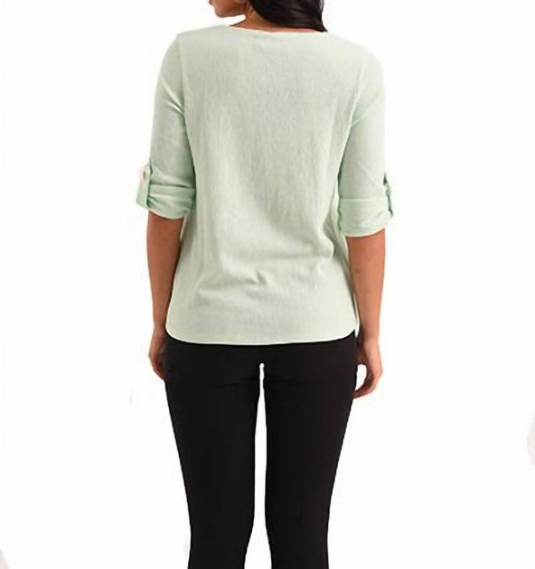 French kyss Nina Grommet Top Green XLarge 3