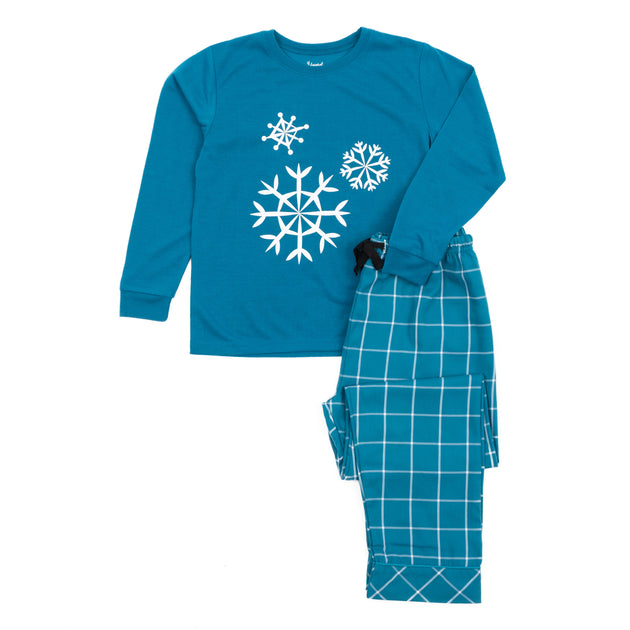 Leveret Kids Pajamas Blue US 10 2