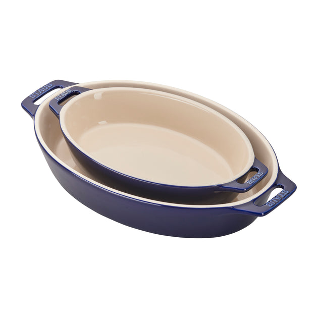 Staub 2-pc Oval Baking Dish Set Ceramic 4