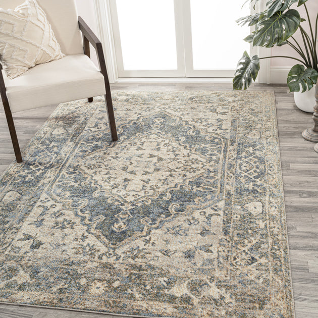 Jonathan Y Pavel Area Rug Blue/Cream 3