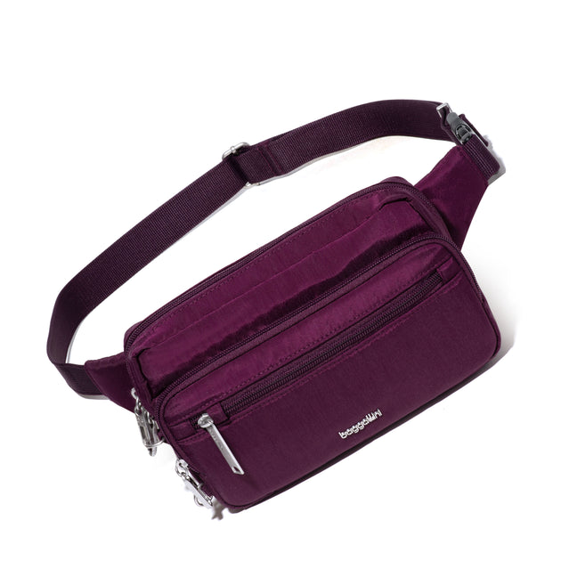baggallini Securtex Anti-Theft Belt Bag Sling Blue One Size 3