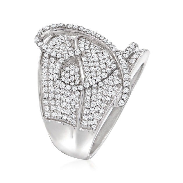 Ross-Simons Diamant-Herz-Ring Silber US 10 4