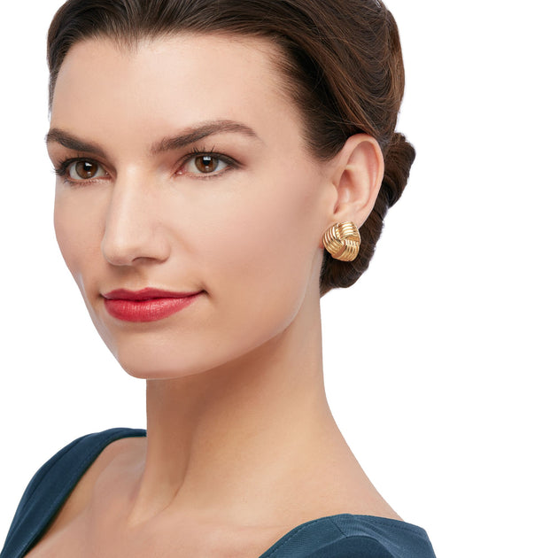 Ross-Simons Puffed Knot Clip-On Earrings Yellow Gold 3