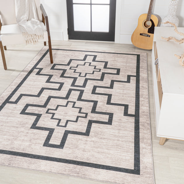 Jonathan Y Ashkii Area Rug Ivory/Black 2