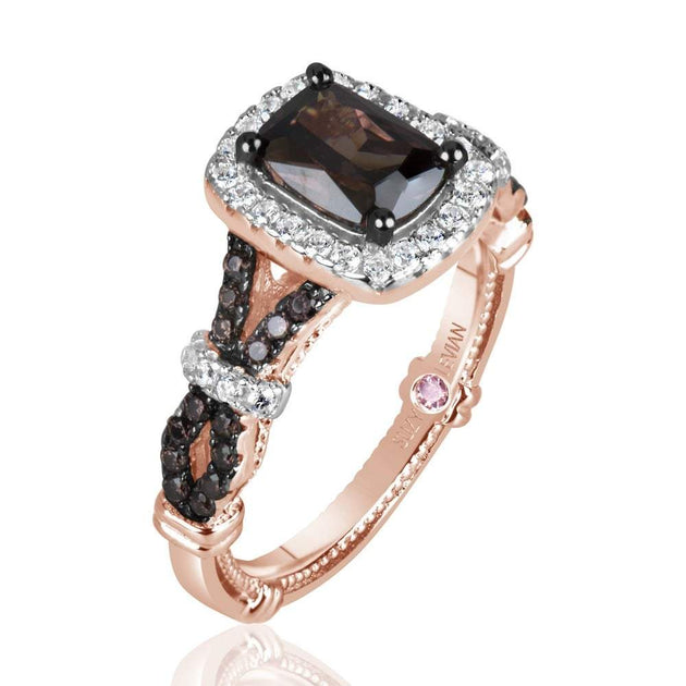 Suzy Levian Engagement Ring Brown White US 8 3