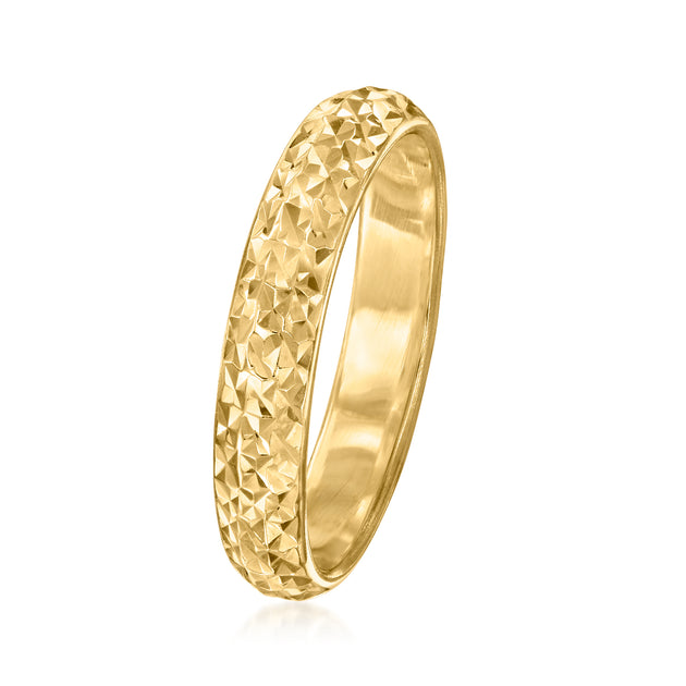 Ross-Simons Diamond-Cut Ring Yellow Gold US 7 4