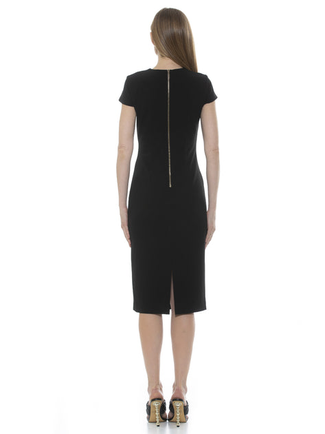 Alexia Admor Janine Midi Dress Brown Large 4