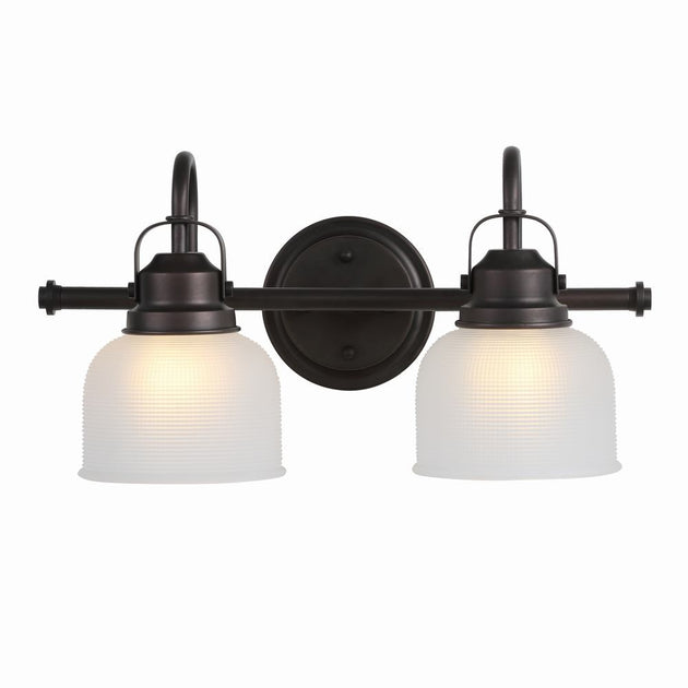 Jonathan Y Virginia 2-light LED Vanity Light Metal/Glass 3