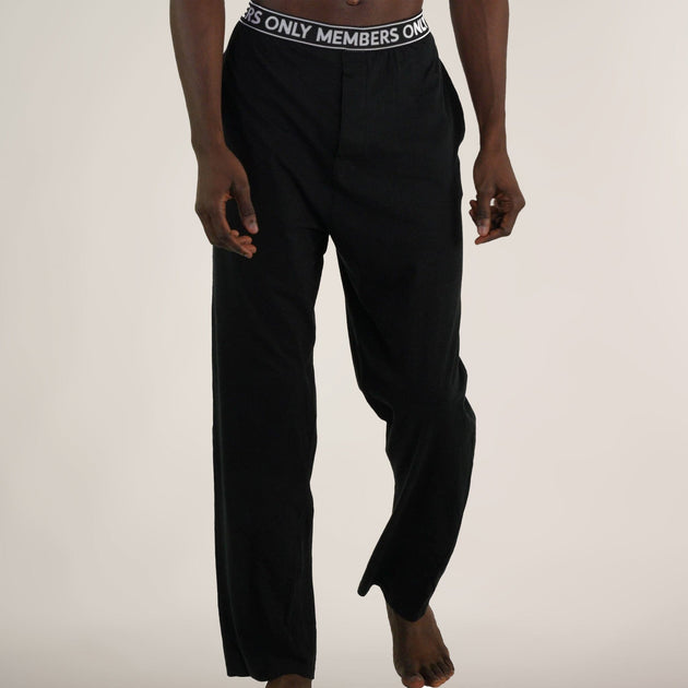 Members Only Men's Jersey Sleep Pant Black Small 2