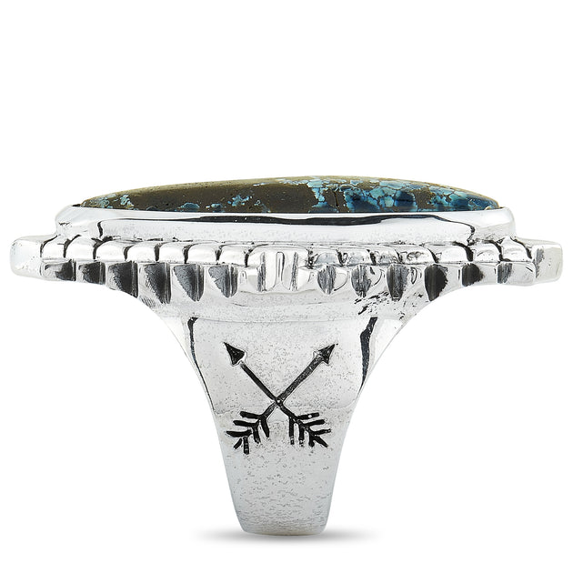 King Baby Concho Ring Silver Turquoise US 7 4