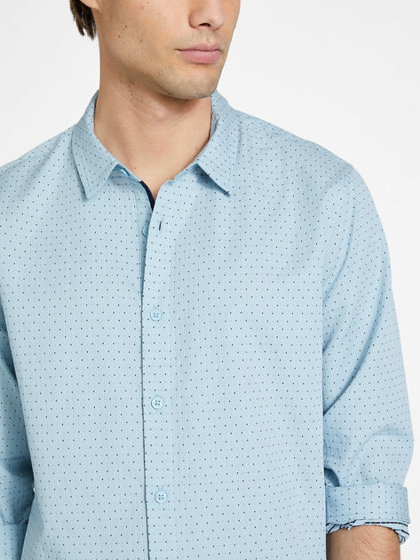 Guess Factory Nolan Shirt Blue Large 4