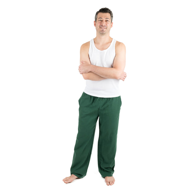 Leveret Mens Flannel Pajama Pants Red Large 3