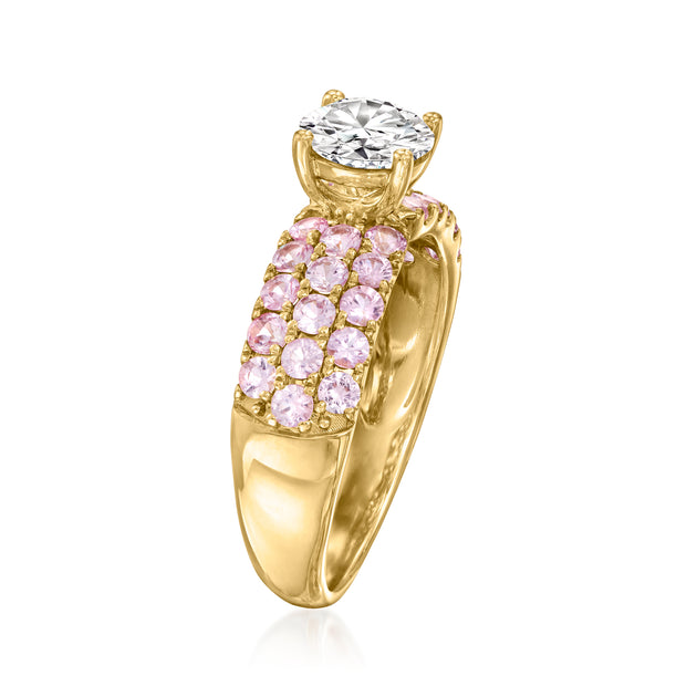 Ross-Simons Lab-Grown Diamond Pink Sapphire Ring Pink US 8 4