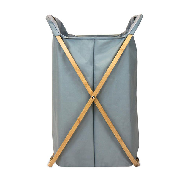 Oceanstar Bamboo Folding X-Frame Laundry Hamper 4