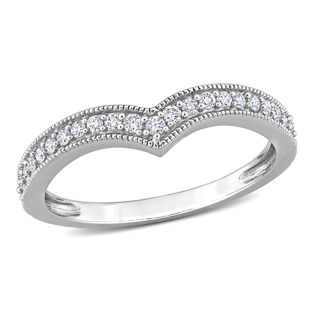 Mimi & Max Chevron Diamond Ring Silver US 9 2