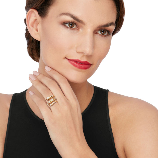 Ross-Simons Diamond Snake Wrap Ring Gold US 7 3