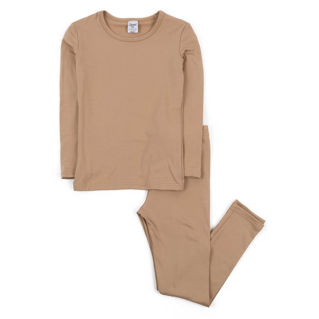 Leveret Kids Two Piece Thermal Pajamas Grey US 3T 2