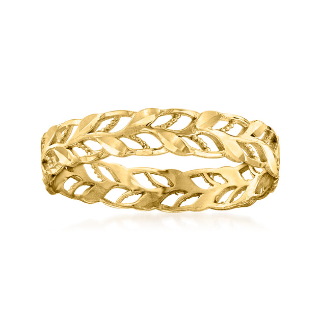 Ross-Simons Leaf Ring Yellow Gold US 6 3