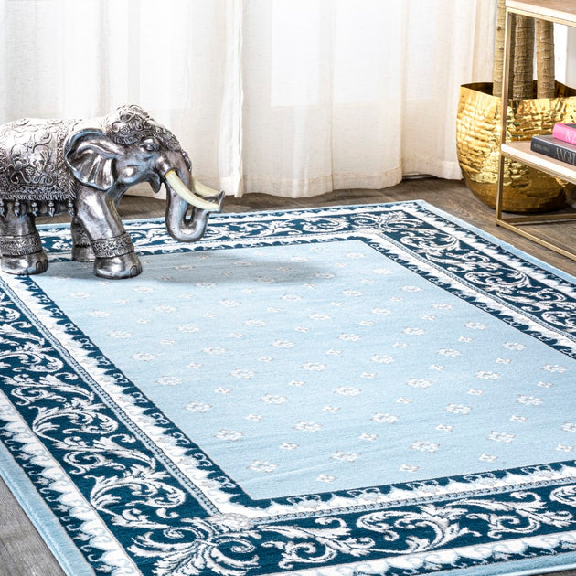 Jonathan Y Acanthus Area Rug Blue 2