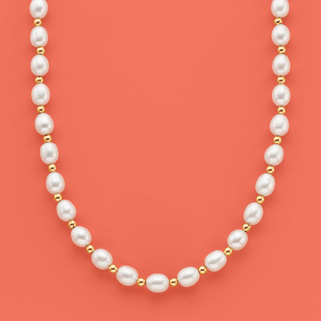 Ross-Simons Cultured Pearl Necklace White Gold 6