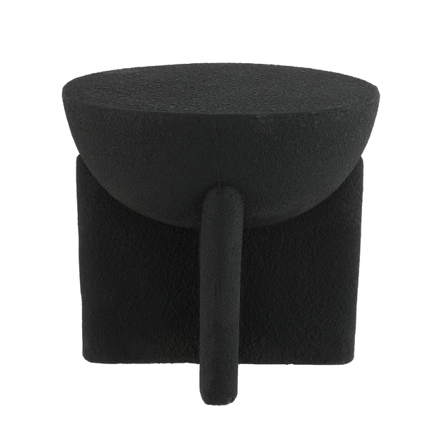 Jonathan Y Brady 16.25 Drum Accent Table Black 2