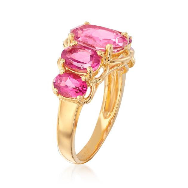 Ross-Simons Pink Topaz 5-Stone Ring Pink US 5 4