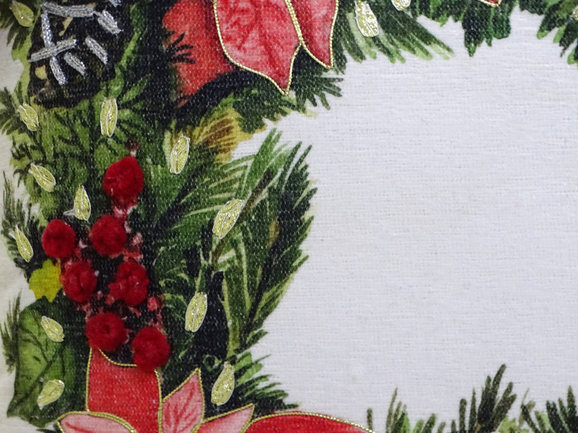 Vibhsa Christmas Throw Pillow Wreath Multicolor 51x51cm 4